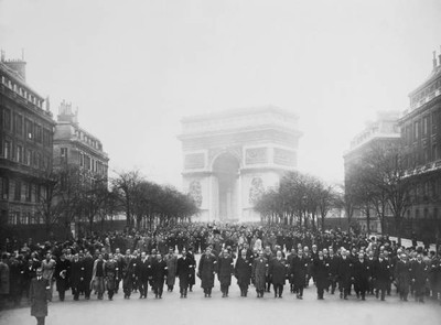 Armistice Day Celebration Parade Cross Fire Patriot Youth Paris No- 1935 Photo