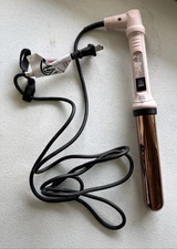 L'ange Hair Curling Wand HT015B 1.25” Blush Pink Lange Curling Iron Tested Works