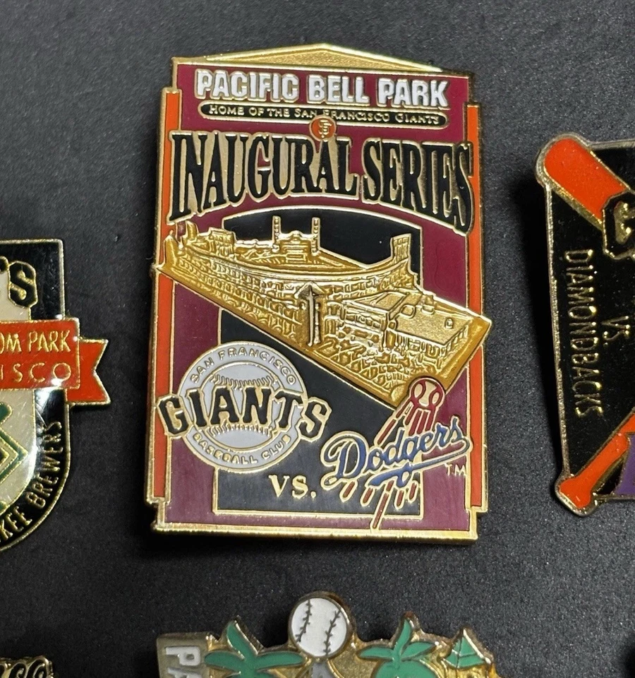 Lot Of 6 San Francisco Giants Pins 1997 Dodgers,Rangers,Angels,Brewers,D-Backs!! - Image 2 of 4