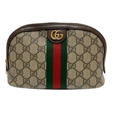 Gucci 625551 Ophidia GG Supreme Cosmetic Pouch Custodia Trucco Linea Sherry Autentica