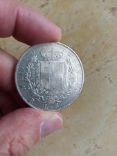 5 Lire 1877 Roma qFDC Lustro, Vittorio Emanuele II, Regno D'Italia Monete Savoia