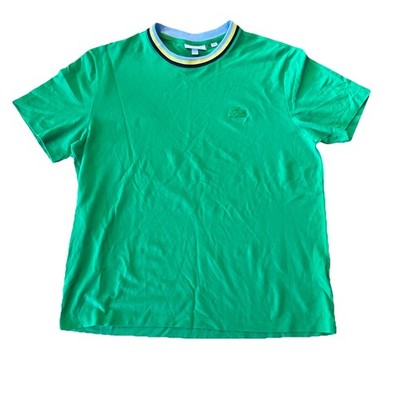 Lacoste Crew Neck Ultra-Light Breathable Piqué Short Sleeve Green Men's Sz XL