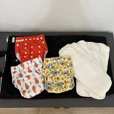 Lot Of 3 Wegreeco Washable Cloth Diapers Baby Reusable Adjustable Extra Inserts