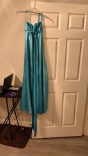 Women Turquoise satin Dress