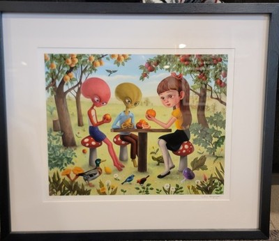 Ana Bagayan Signed Limited Numbered Framed Print ''Rainbow Children Meet Fruit'' 
