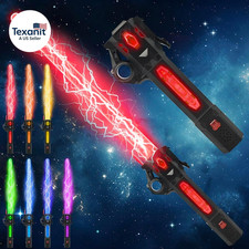 Light up Sword, Flashing Dueling Sabers for Kids with FX Sound Retractable Blade
