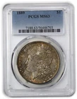 1889 P PCGS MS63 - Toned Silver Morgan Dollar $1 US Coin #62744A