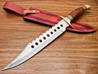 17" UNIQUE CUSTOM HANDMADE D2 STEEL BLADE BOWIE HUNTING KNIFE - SHEATH - TR-8492