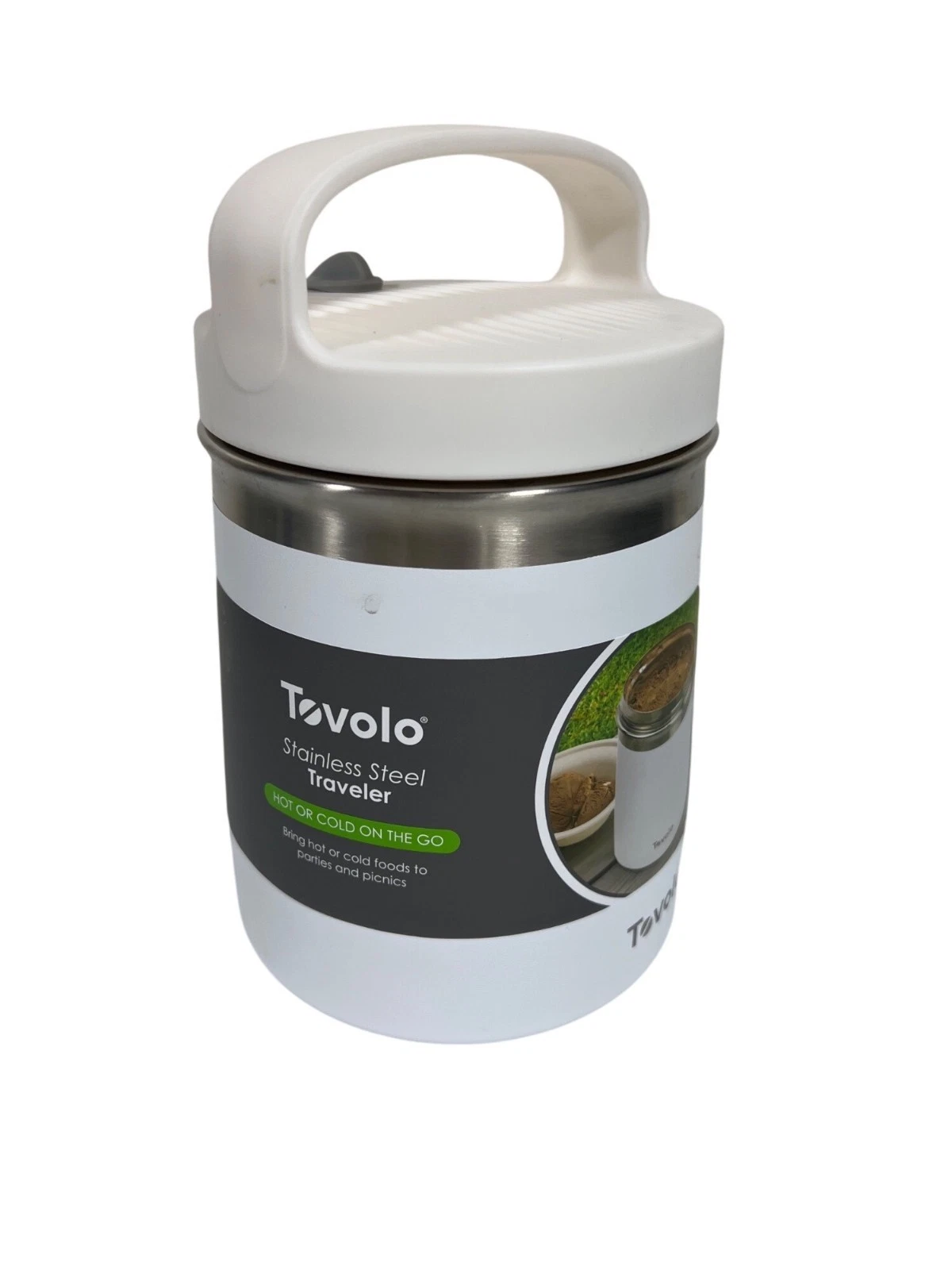 Tovolo Double Insulated Stainless Steel Ice Cream & Food Container 2 Qt White