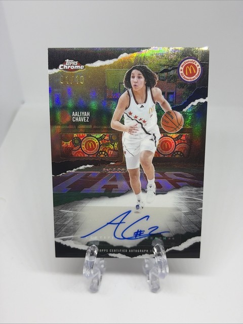Aaliyah Chavez 2025 Topps Chrome McDonald's Winning Tags Auto Black 1/10 Bookend