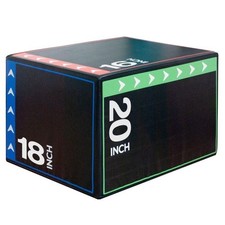 Plyometric Jump Box 3 Heights 16" / 18" / 20" Home Gym Exercise Stepper Workout