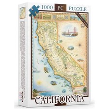 California 1000 Piece Jigsaw Puzzle Xplorer Maps New