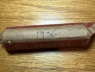 1936-P Roll Lincoln Cent Wheat Pennies 50 Coin Count 90 Yrs Old All Same Date