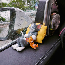 Cute Tom Car Dashboard Decor Set Cartoon Figure Jerry Vehicle Interior Desktop