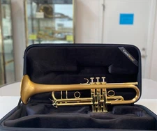 New Carol Brass 5060H-GSS-Bb-SLB Pro Bb Trumpet, Satin Lacquer Bell; with Case