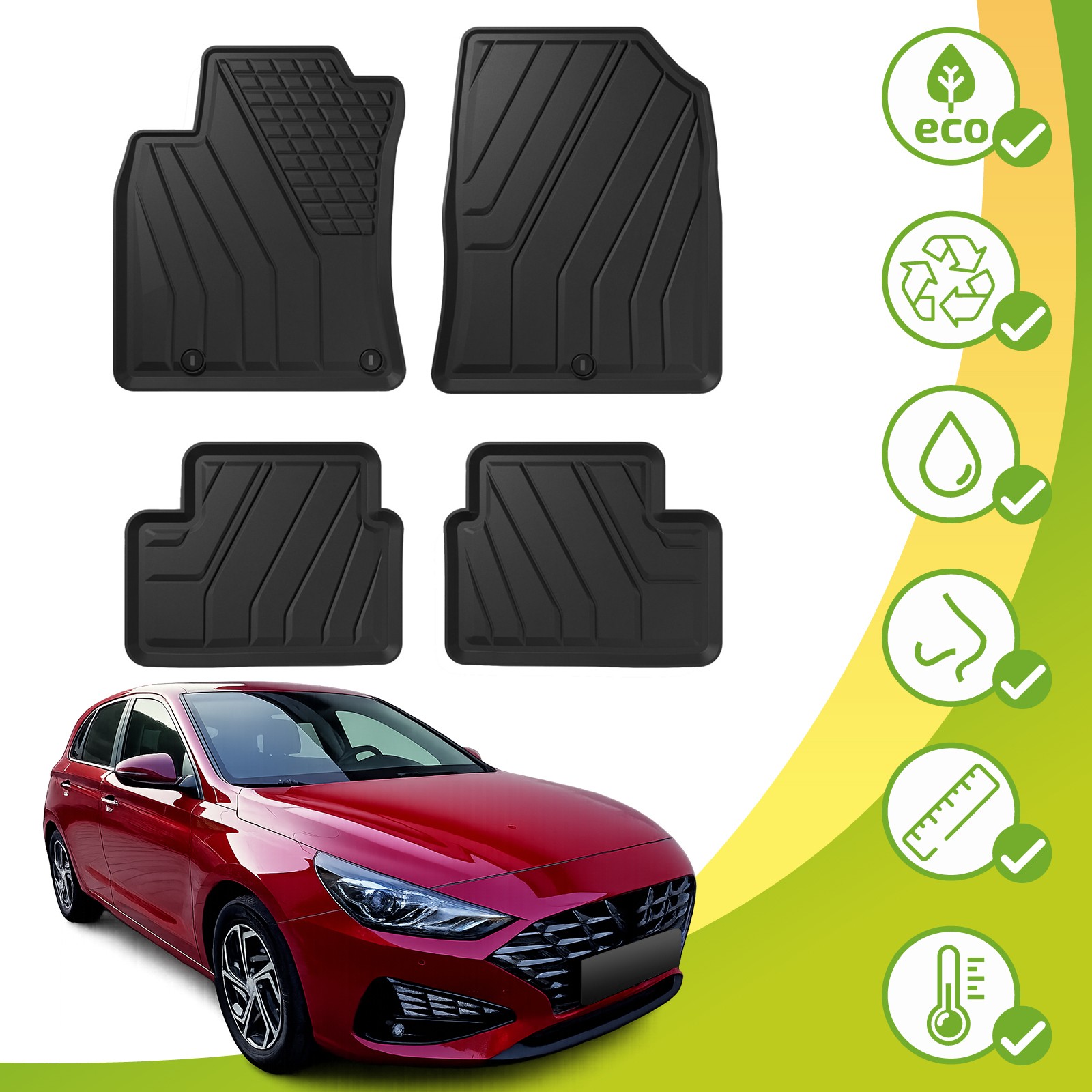 Tapis de sol Hyundai i30 3 idéal pour les voyages en famille et sorties outdoor