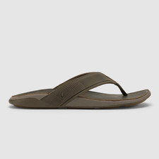 OluKai Tuahine Men's Waterproof Leather Sandals Canteen New Authentic Full Sizes