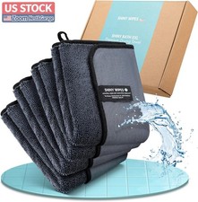 US Shiny Wipes XL Drying Towel, Ultra Absorbent Streak-Free Shower Cloth, 4 Pack