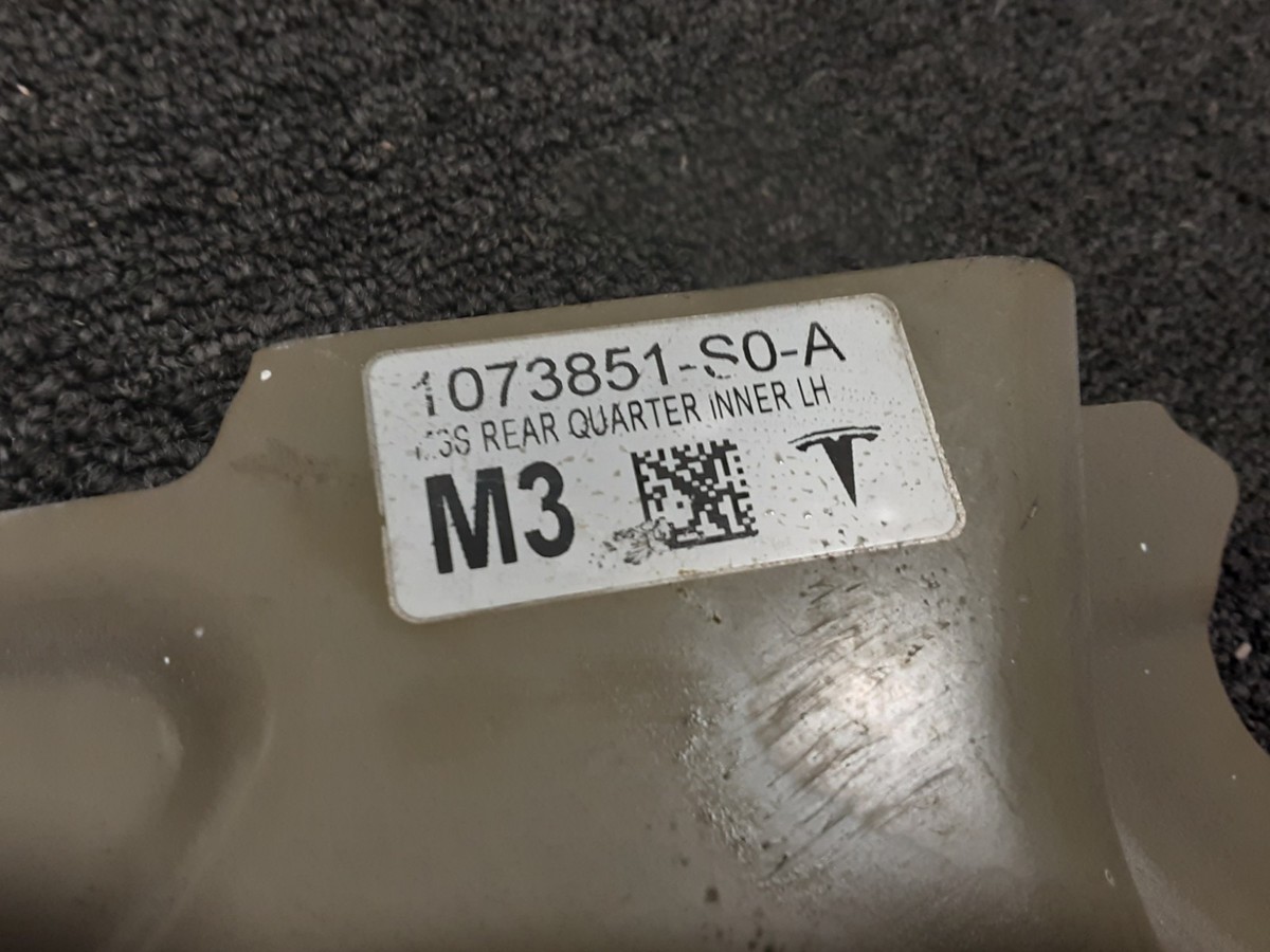 TESLA MODEL 3 QUARTER INNER LOWER PANEL LEFT 2017-23 1073851-S0-A