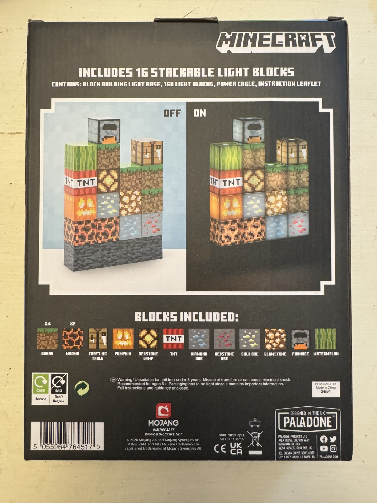 Minecraft Building Block Light -Desk Lamp Bedroom Sleeping Light