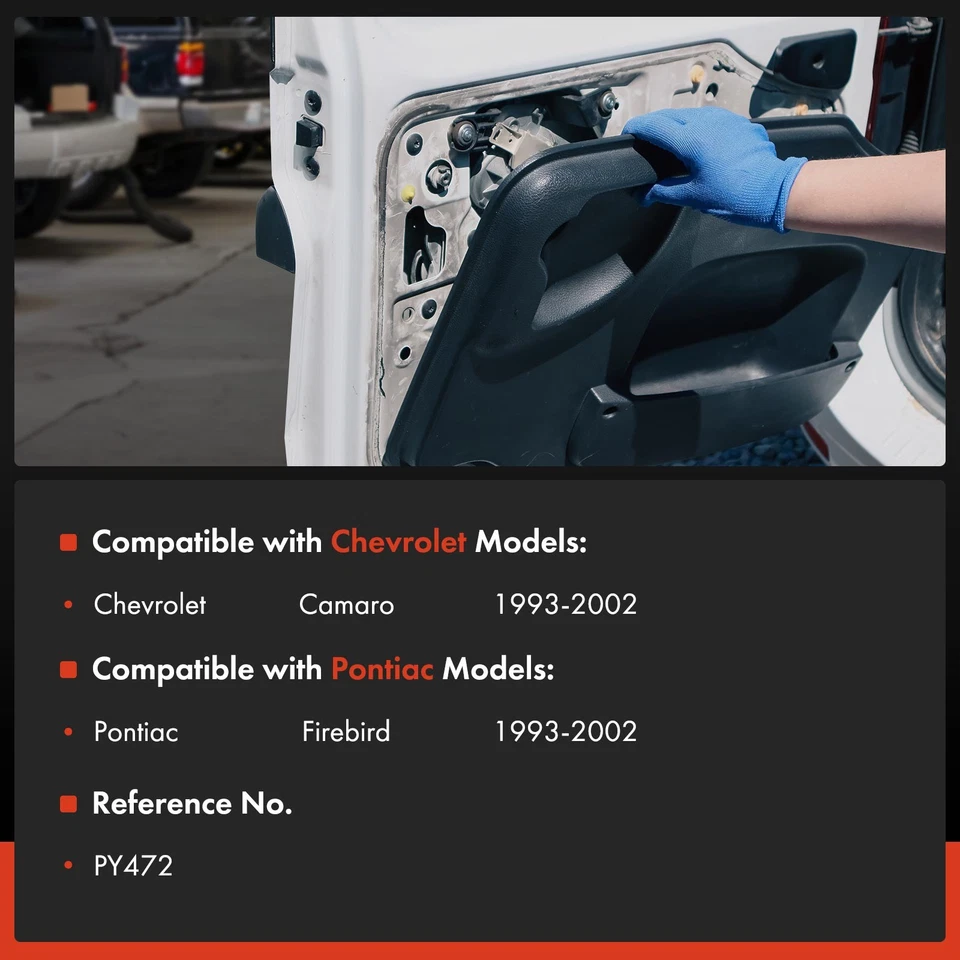 3 peças portas dianteiras esquerda e direita e conjunto de cilindros de trava de escotilha para Chevy Camaro 93-02 - Imagem 2 de 4