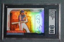 2003 Topps Finest Moments GARY CARTER Autograph On Card Auto METS SGC 8