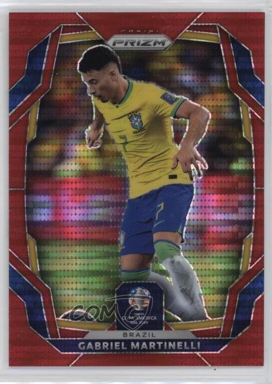 2024 Panini Prizm CONMEBOL Copa America Red Pulsar /125 Gabriel Martinelli i7u