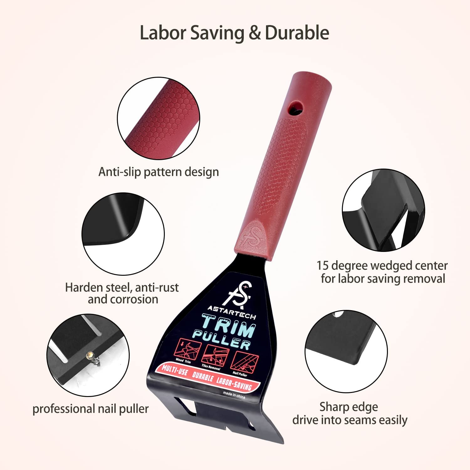 Trim Puller Tool for Baseboard,Wood Trim Removal Tool for Floor Tile