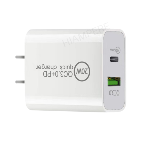 QC 3.0 Fast Wall Charger 20W PD Power Adapter For iPhone 14 13 11 8 XR USB Cable - Picture 12 of 14