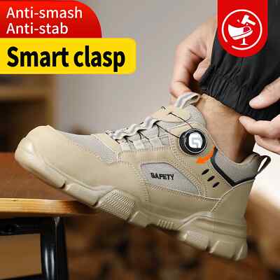 Herren Damen Arbeitsschuhe Leicht Stahlkappe S3 Sicherheitsschuhe Sport Sneaker