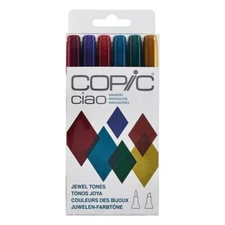 Copic Ciao Marker 6 Color Set - JEWEL TONES Set of 6 New
