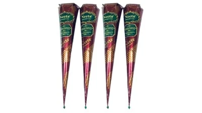 4 BIO DUNKELBRAUNE Neeta Kaveri HENNA BRAUT MEHNDI KEGEL PUR&FRISCH