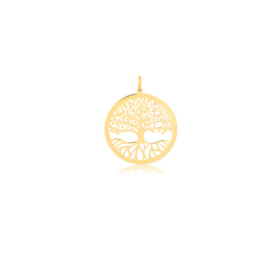 18k Solid Yellow Gold Tree of Life 