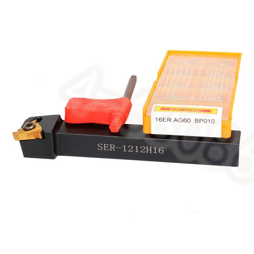 1pc SER1212H16 threading holder+10pc 16ER AG60 threading inserts carbide inserts - Picture 6 of 8
