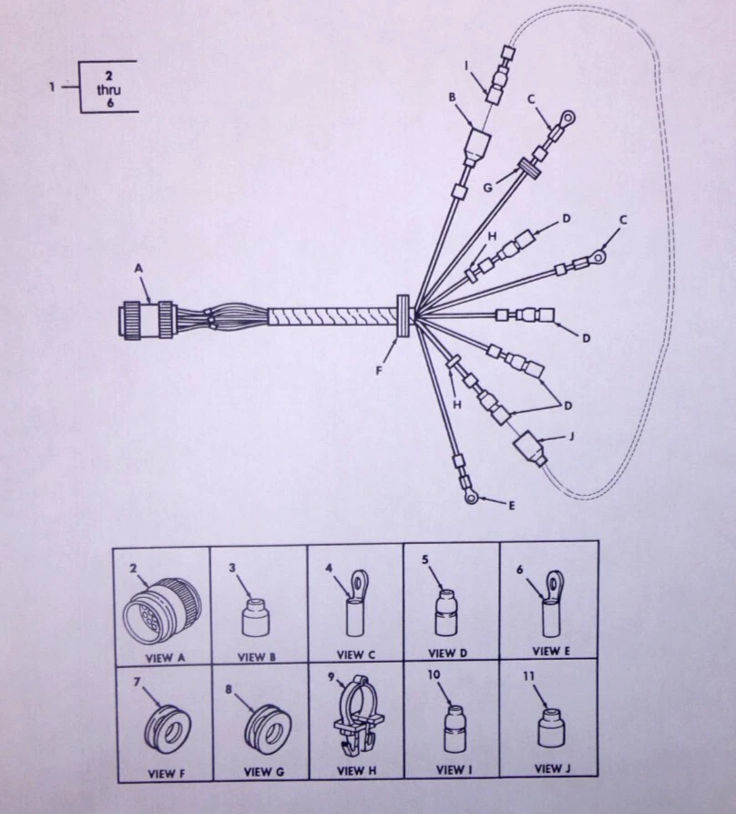 Nuevo arnés de cableado Humvee Hood M1114 M1151 12469143, 6150-01-432-8489 USGI Foto 2 de 4