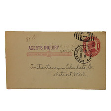UX24 WILLIAM McKINLEY POSTAL CARD POSTMARKED 1912