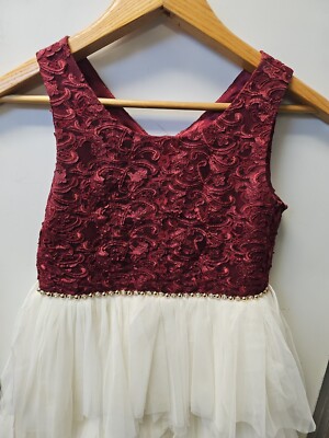 slim fit dress slacks Off Shoulder Lace Tulle Applique Flower Girl Dresses for 3-12 Years Old, Pink / 160cm main image 1