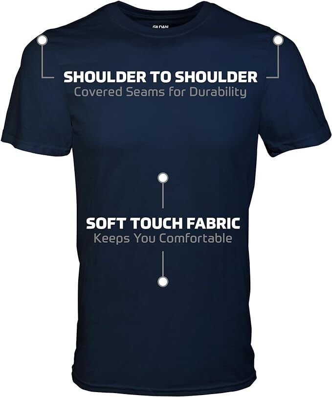 Gildan Ultra Cotton T-Shirts 5-Pack - Blank Short Sleeve Tees For Men, Sizes S To XL