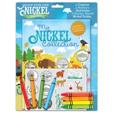 Design Your Nickel Folder My Nickel Collection 8 Crayons/Markers Folder/Stickers