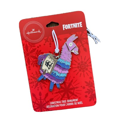 Hallmark Flat Metal Collectable Christmas Tree Ornament Fortnite Loot Llama New