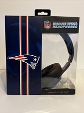 NFL Blue New England Patriots Bluetooth Wireless Stereo Headphones