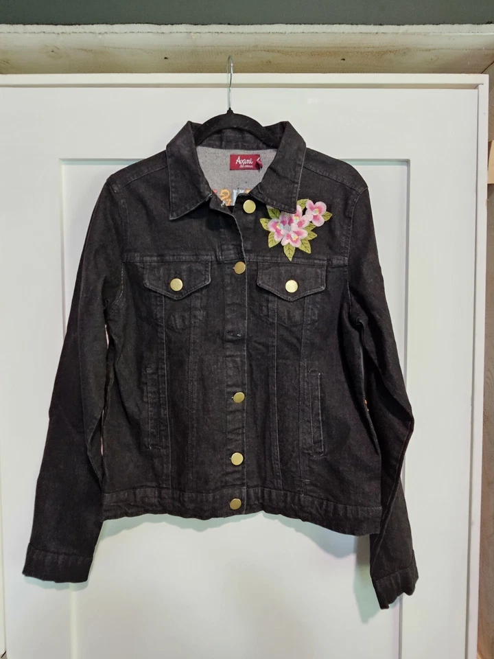 Avani Arkansas 黑色 Denium 夹克 — 第 2/4 张图片