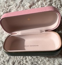 Kate Spade New York Sunglasses Case Eyeglass Holder Pink Green Hello Sunshine