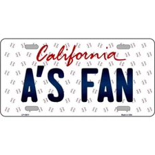 MINI Size 4"x2.2" License Plate Metal Sign for Home  As Fan California