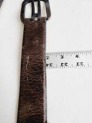 Worth Women\'s Distressed Look Buckle Brown Leather Belt  Size 30 Worth Women main image 4