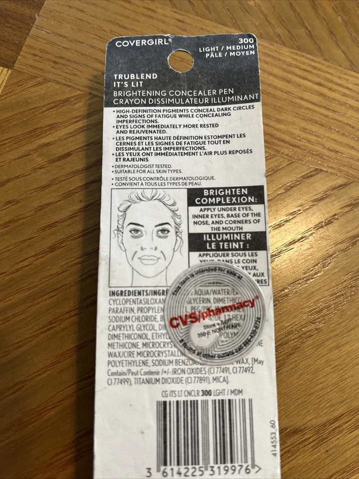 (1) CoverGirl TruBlend It's Lit Brightening Concealer ~ #300 Light/medium S - Изображение 3 из 3