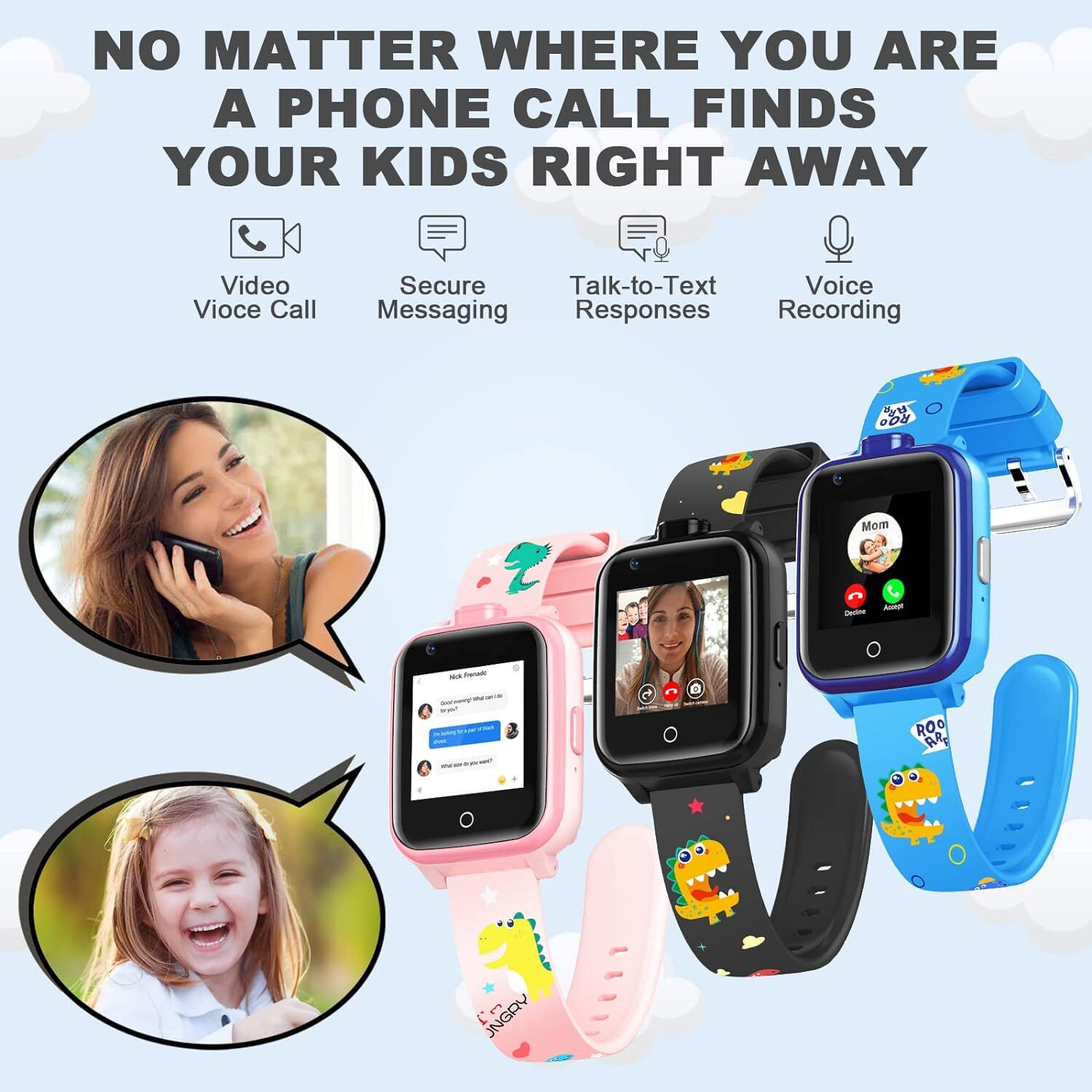 Smartwatch 4G per bambini con GPS e videochiamata foto 4
