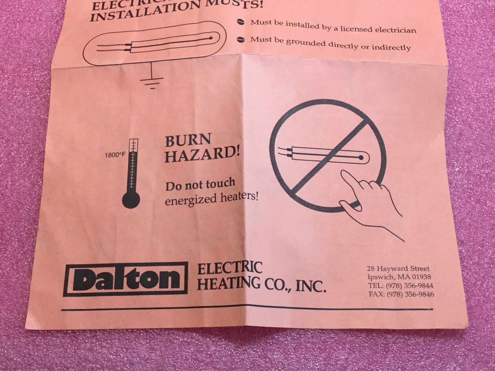 Dalton Electric WattFlex SplitSheath Cartridge Heater W4C070 350W