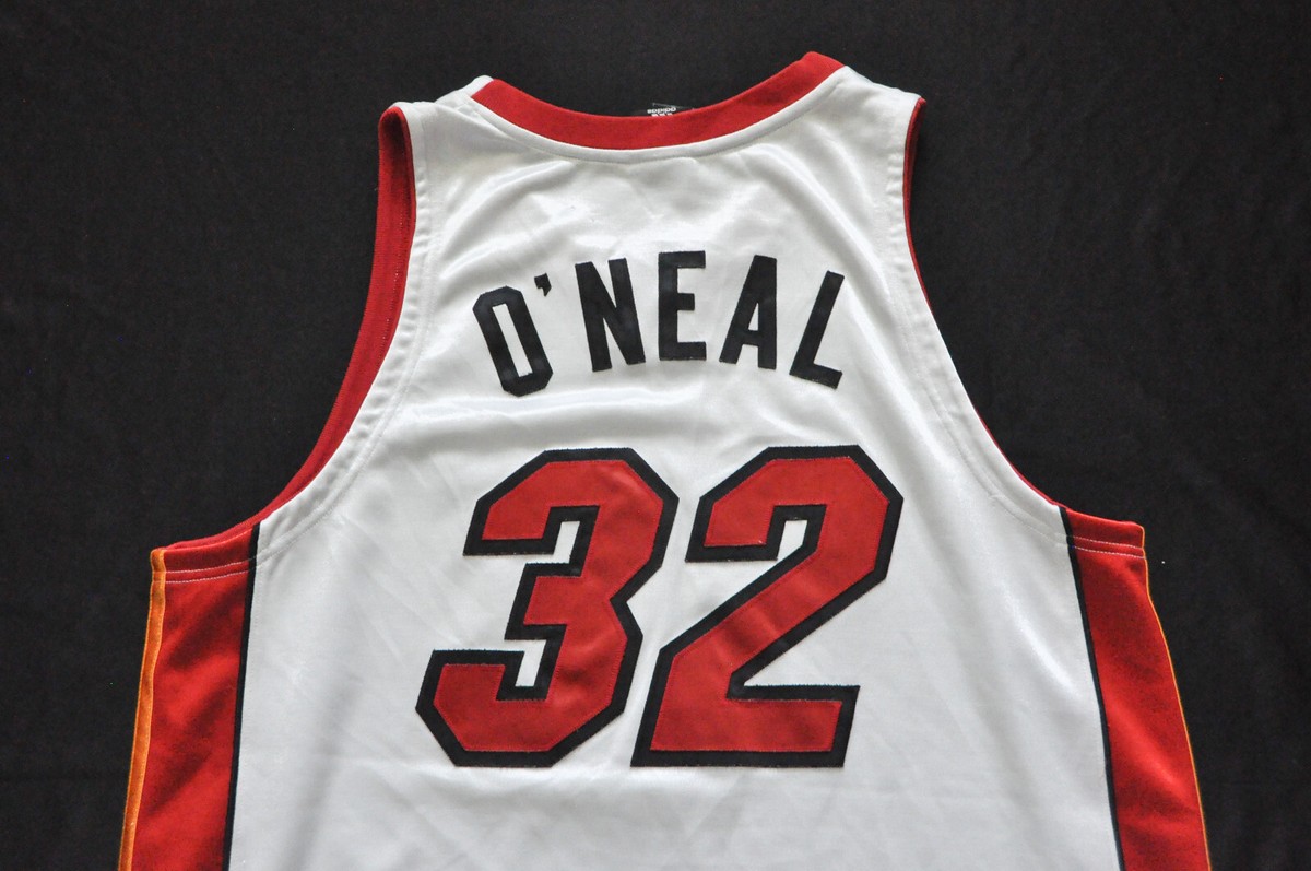 Shaquille O'Neal Miami Heat Adidas Jersey Authentic Shaq White NBA