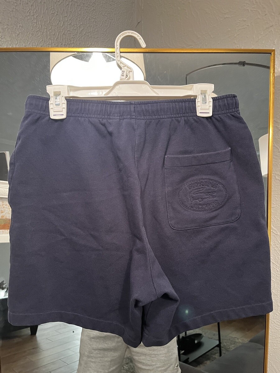 Supreme x Lacoste Navy Pique Shorts SS17 Size Small Great